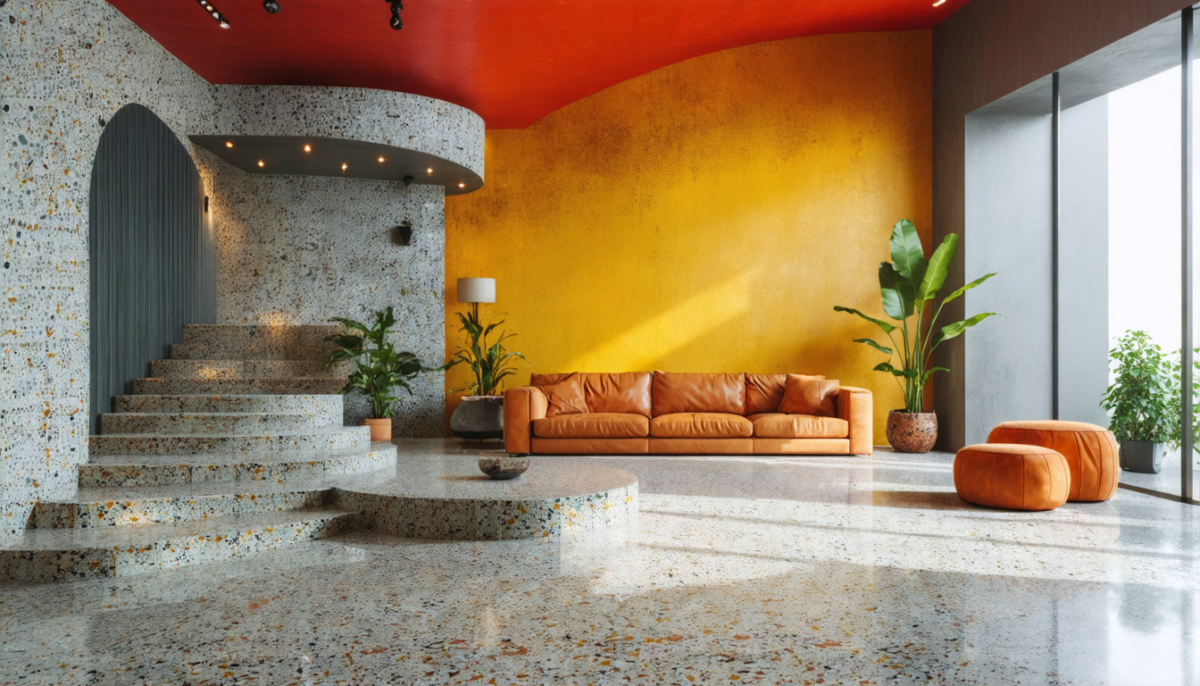 découvrez tout sur le terrazzo : ses tendances actuelles, ses multiples applications, les coûts à prévoir et les alternatives possibles pour vos projets de décoration.