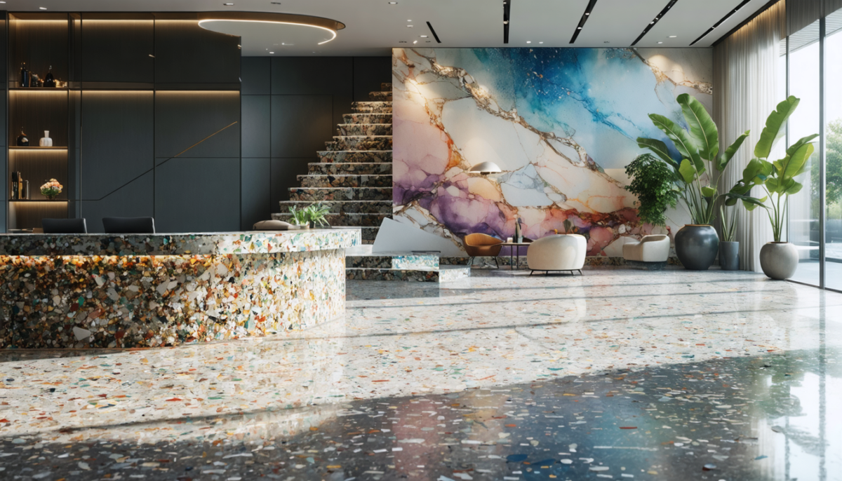 découvrez tout sur le terrazzo : ses tendances actuelles, ses nombreuses applications, les coûts associés et les alternatives possibles pour sublimer vos espaces.