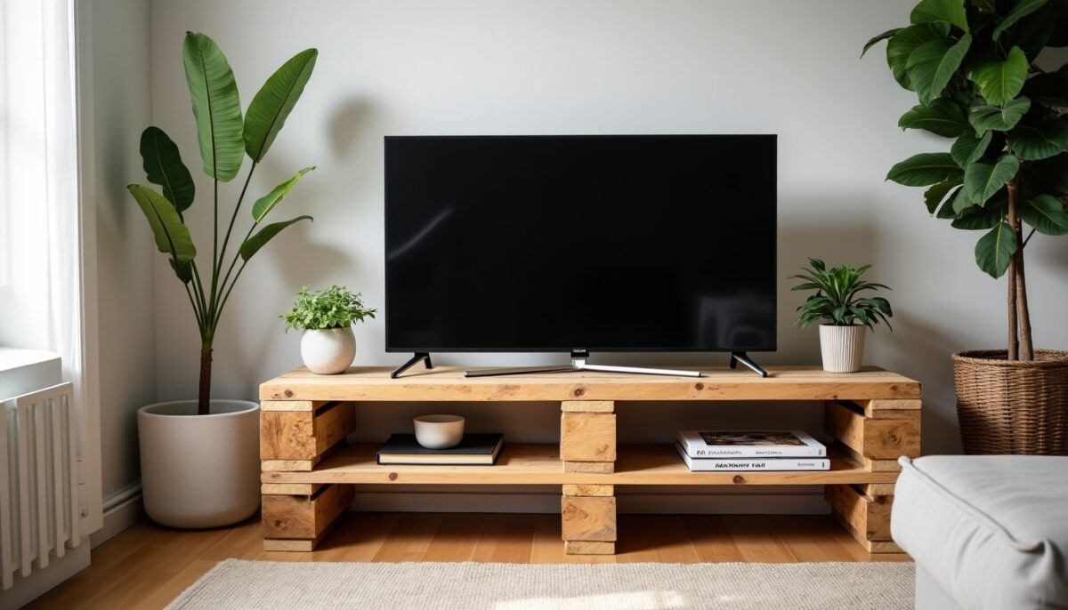 Créer un support TV original en palette : le guide DIY étape par étape