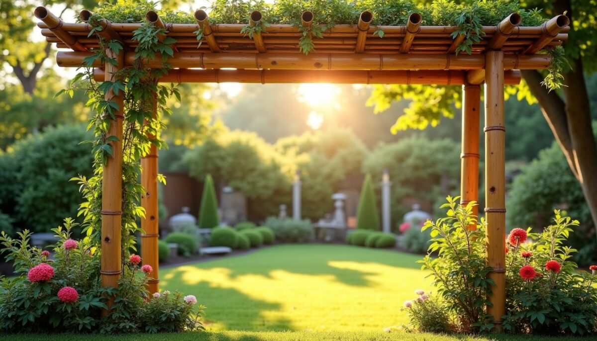 Pergola en bambou : Sublimez votre jardin avec une touche d'élégance naturelle