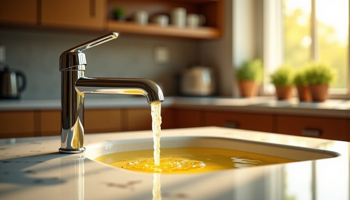 Eau jaune à votre robinet : comprendre les origines, les risques et comment y remédier efficacement